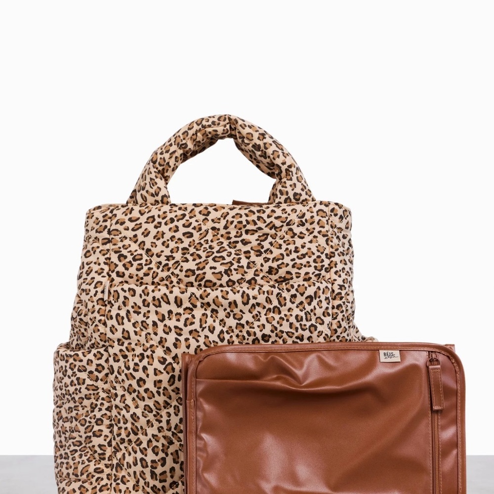 Marc Jacobs Brown Baby Bag with Leopard Print